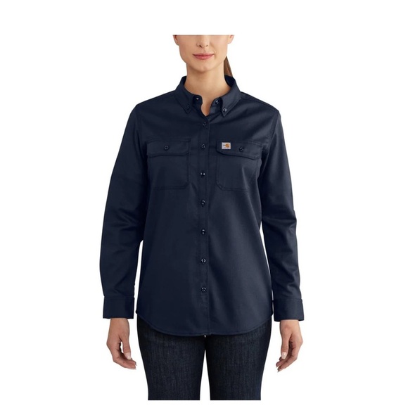 CARHARTT-Women's Flame Resistant Relaxed Fit Rugged Flex Twill Shirt - Picture 1 of 7